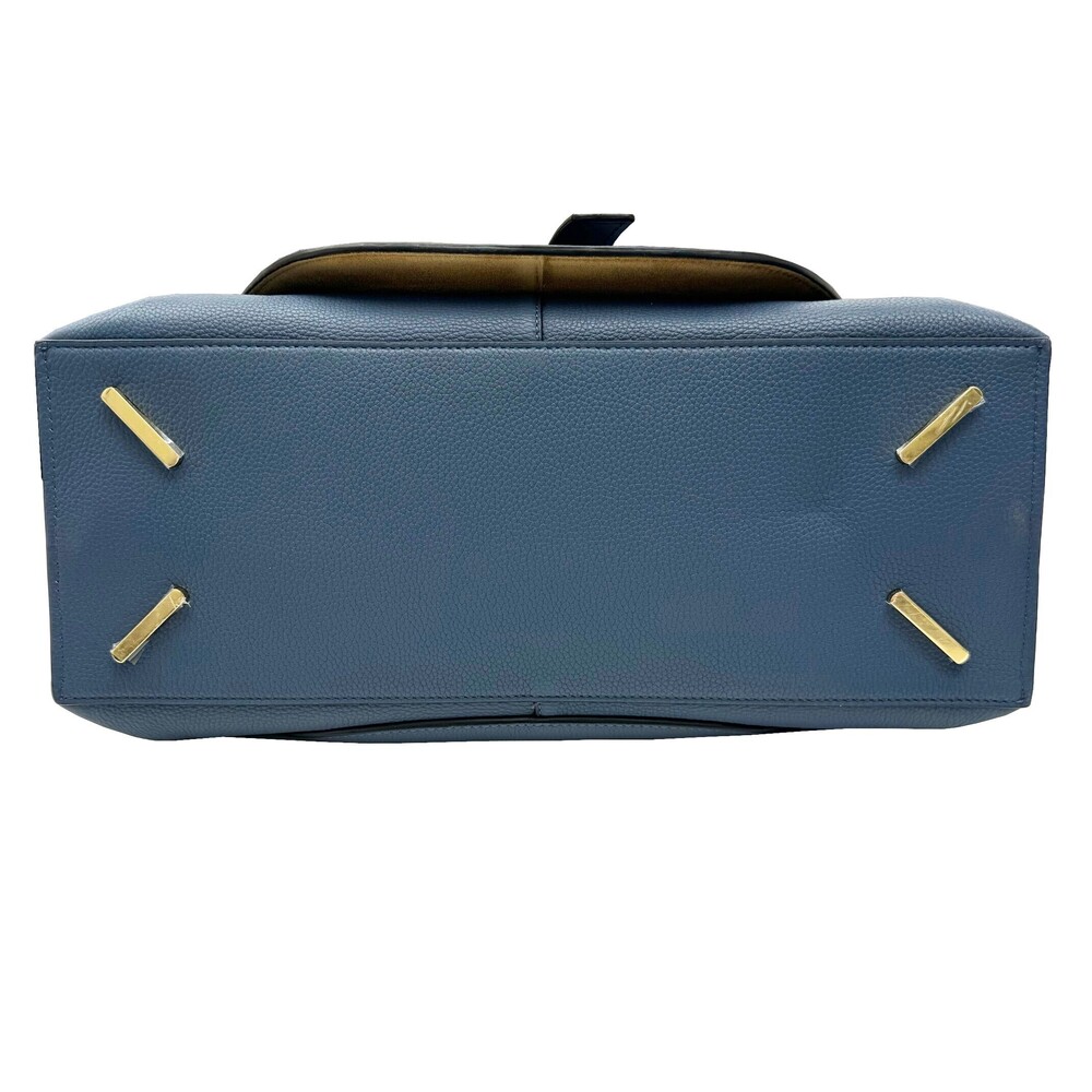 Loewe Navy Handbag Top Calfskin Gate Handle Shoulder Blue